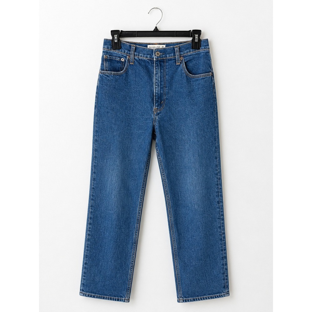 Abercrombie & Fitch Ankle Straight Jeans‎ Women 26 Blue Denim Ultra High Rise